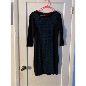 Black and turquoise dress